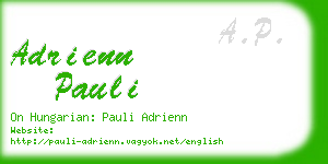 adrienn pauli business card